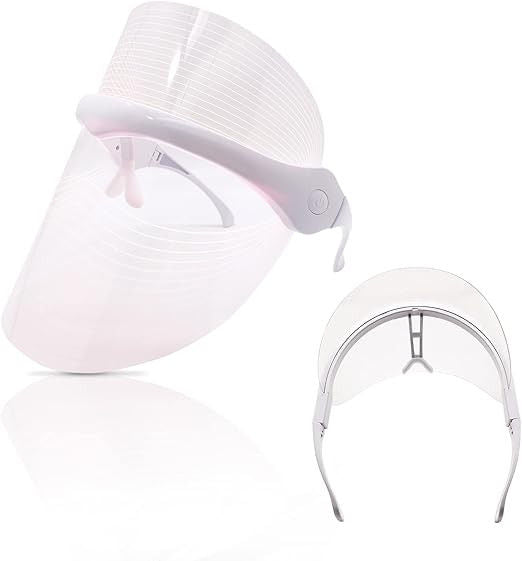 HaloAura LED face visor side and front view