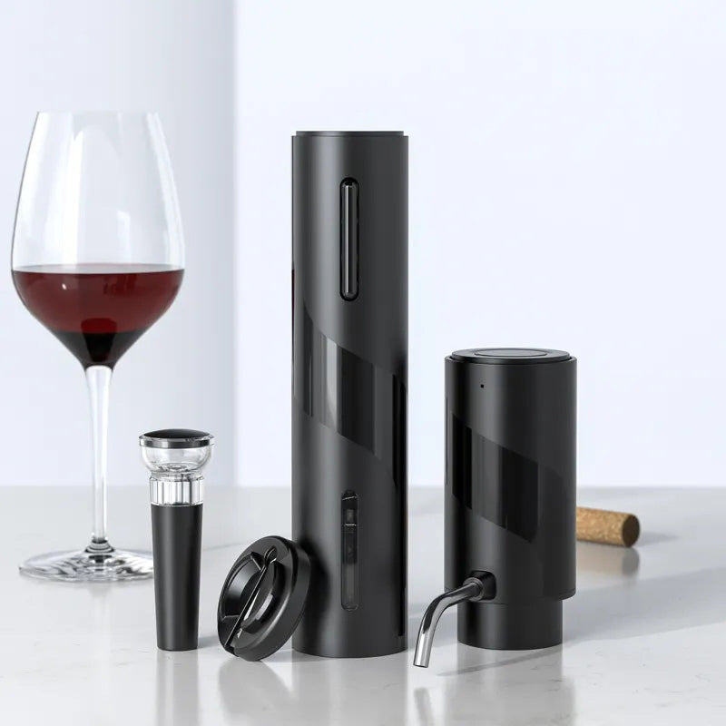 HaloCork Electric Wine Opener 4-in-1 Gift Set – Rechargeable