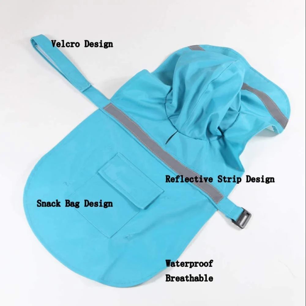 HaloShield Dog Raincoat – Waterproof Monsoon Coat, Reflective Trim