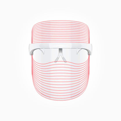 HaloAura LED face visor with red light