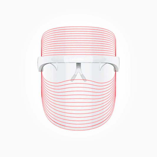 HaloAura LED face visor with red light
