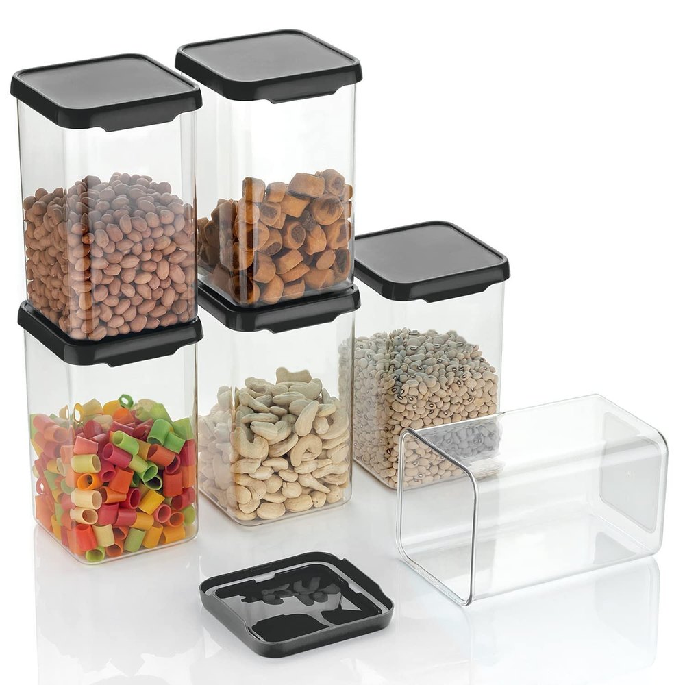 HaloStock Airtight Pantry Canister Set – 7-Piece, Labels & Marker