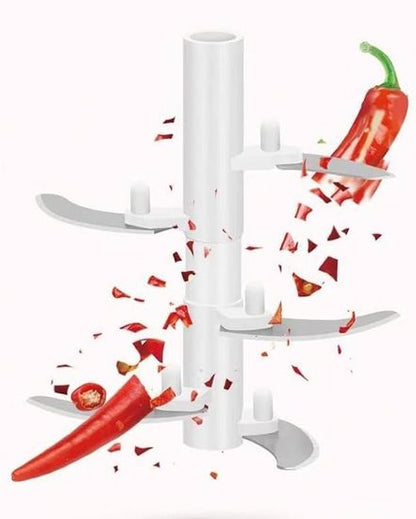 HaloPull String Vegetable Chopper 900ml – 5 Steel Blades & Whisker