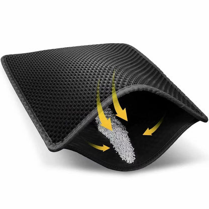 HaloTrap Cat Litter Mat – Double-Layer Honeycomb Litter Trapper