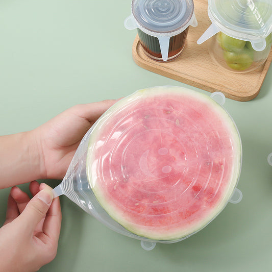 HaloStretch Silicone Stretch Lids Set of 6 – Reusable Bowl Covers