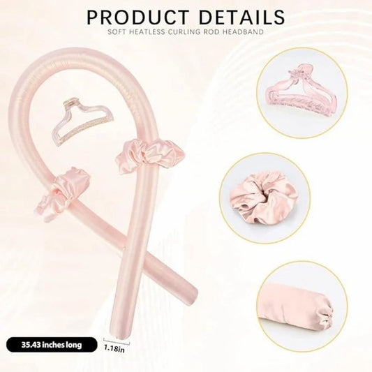 Heatless curling rod headband - product details and dimensions
