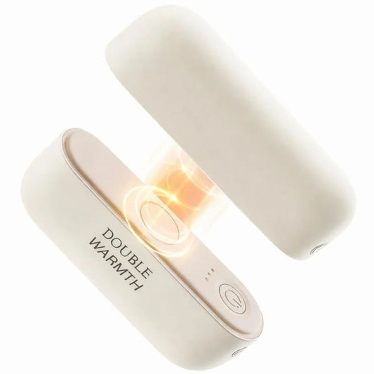 HaloPocket hand warmer splitting into two magnetic halves