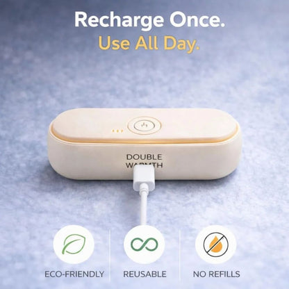 HaloPocket hand warmer charging by USB