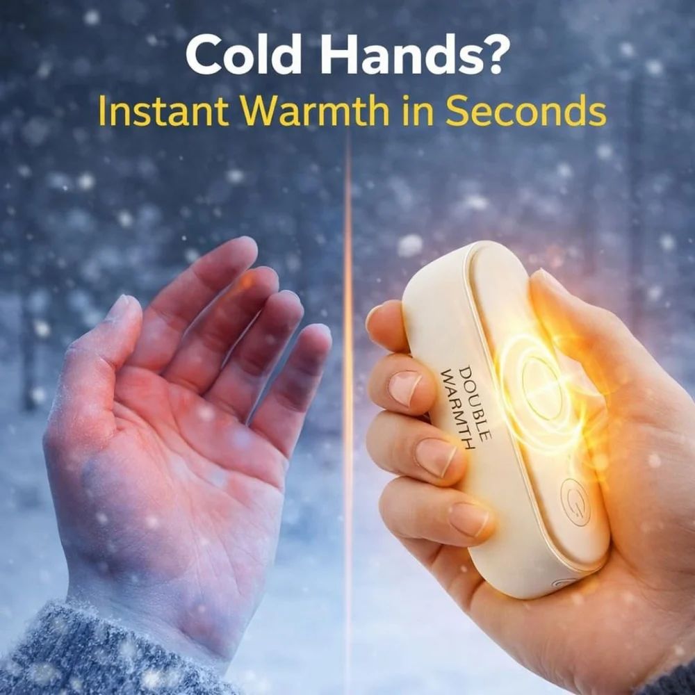 HaloPocket hand warmer glowing warm in a hand